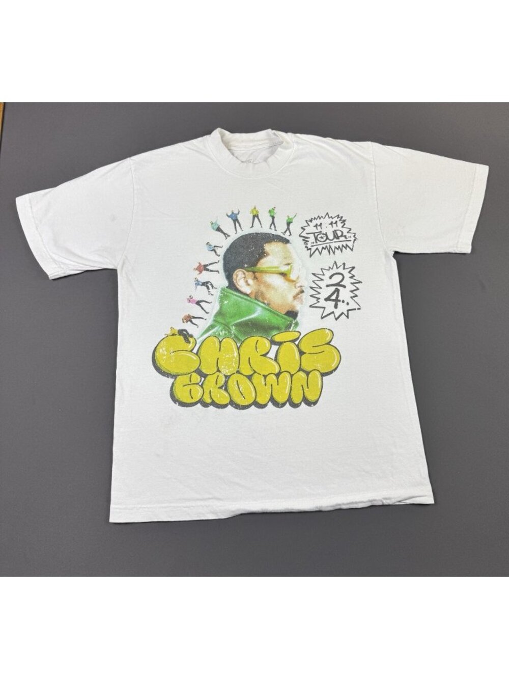 Chris Brown 44:44 Tour Concert Tour Album Rap Hip Hop RnB White Promo Shirt Rare